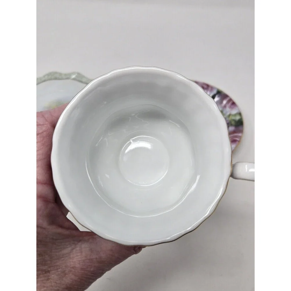 VINTAGE TEA CUP & SAUCER BUNDLE YELLOW PINK ROSES FLORAL BETTY PLATNER